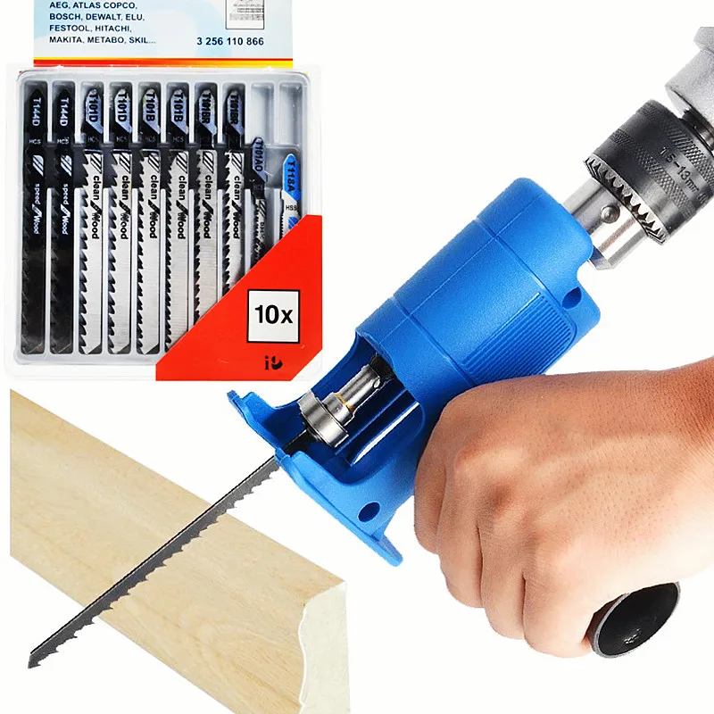 Reciprocating Saw Attachment Drill - Adaptateur de scie alternative portable, perceuse