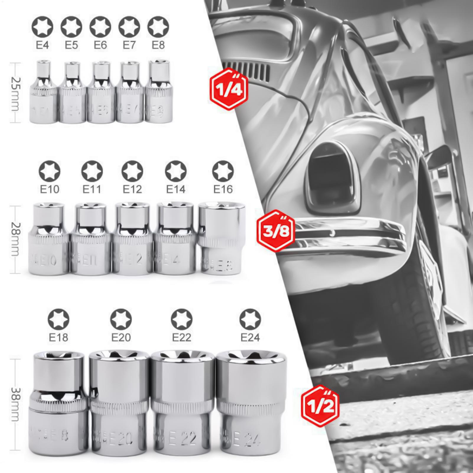 Hand Tools - Jeu de douilles portable, robuste et