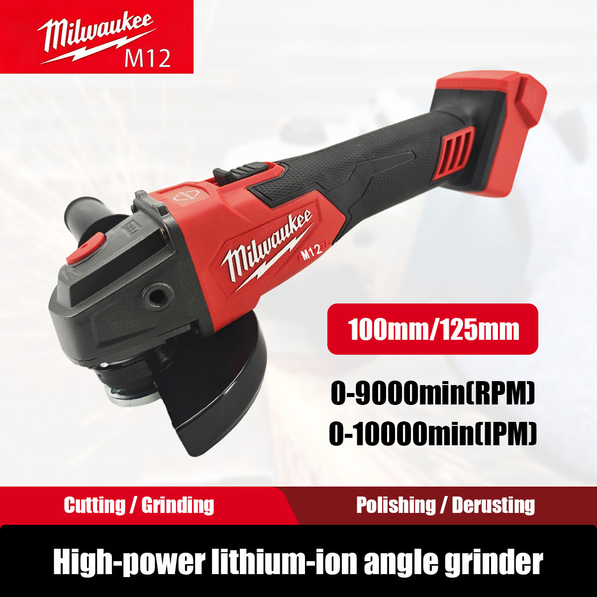 Brushless Angle Grinder Battery Powered - Meuleuse d'angle sans fil Milwaukee M12