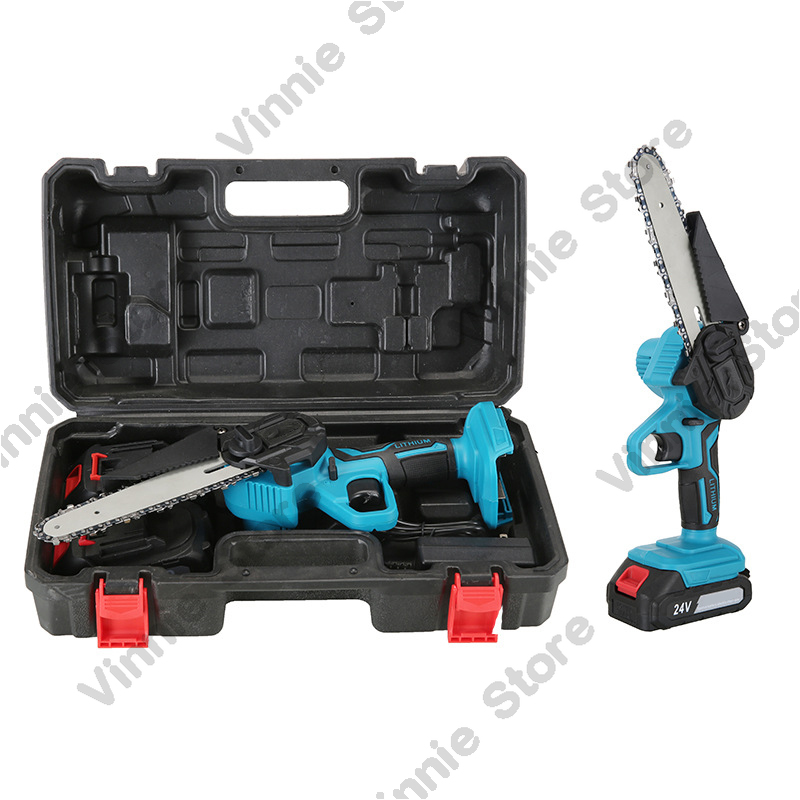 Mini Electric Chainsaw 6 Inch - Mini-tronçonneuse électrique portable de 6 pouces,