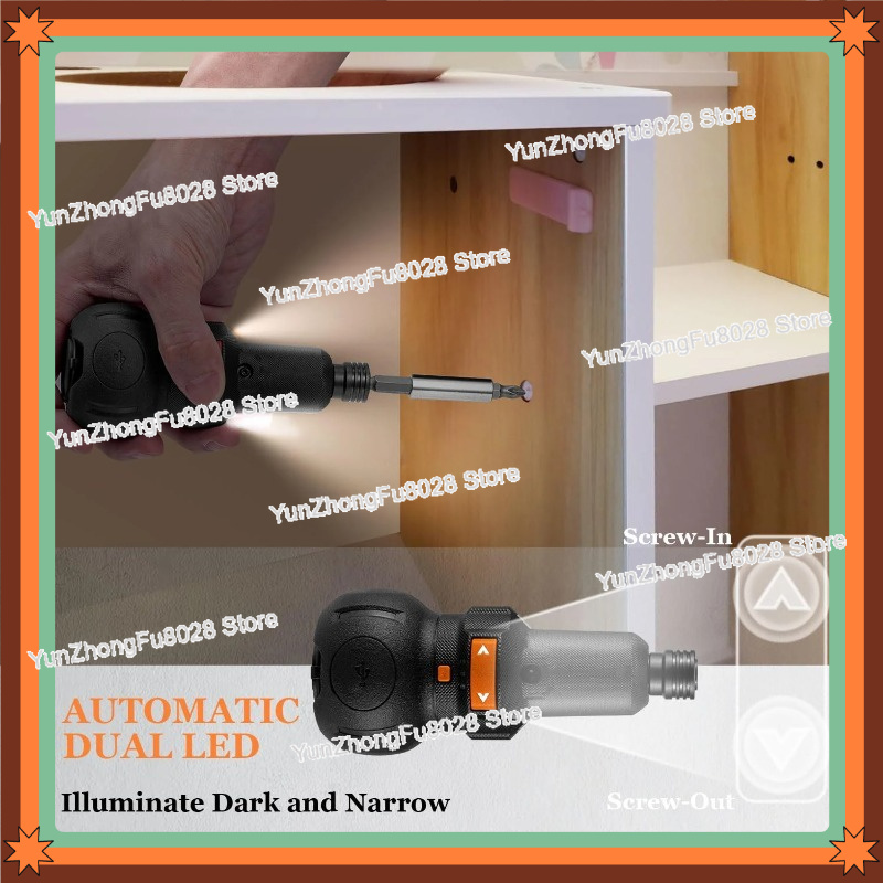 Electric Screwdriver Rechargeable Usb - Tournevis électrique 4V, 400 tr/min, vitesse