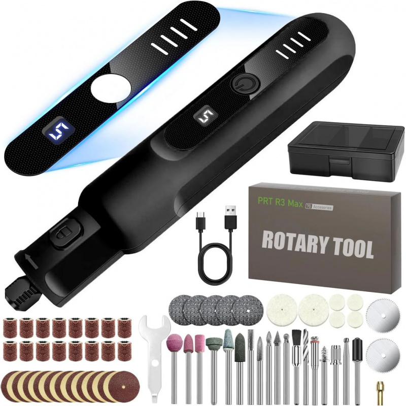 Cordless Rotary Tool Kit Accessories - Kit d'outils rotatifs sans fil 3,7