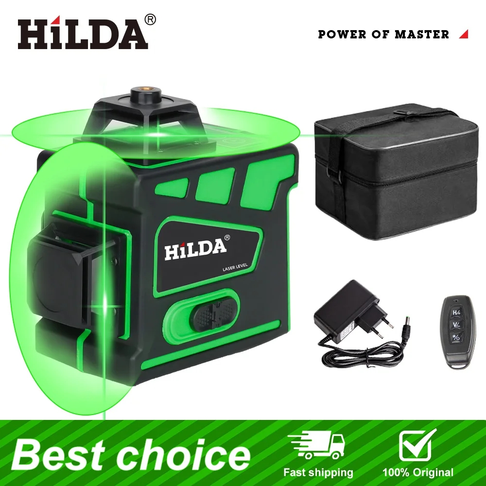 Laser Level 16 Lines 4D Green - Niveau laser HILDA 16/12 lignes super