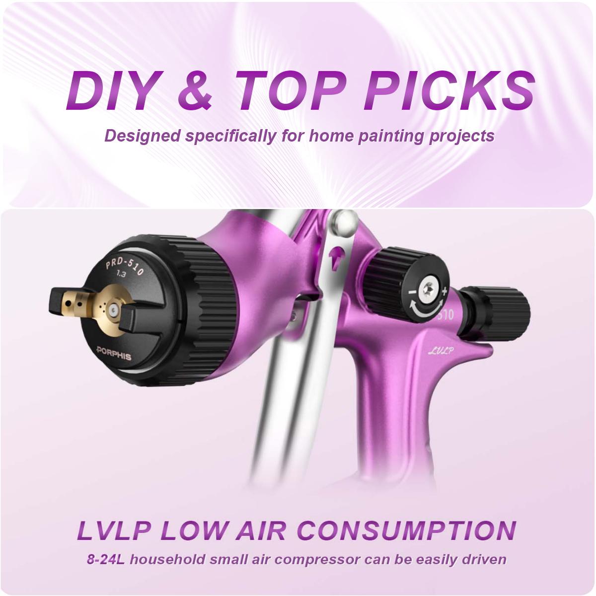 Airbrush Kit With Mini Compressor - Pistolet à peinture LVLP Original PORPHIS