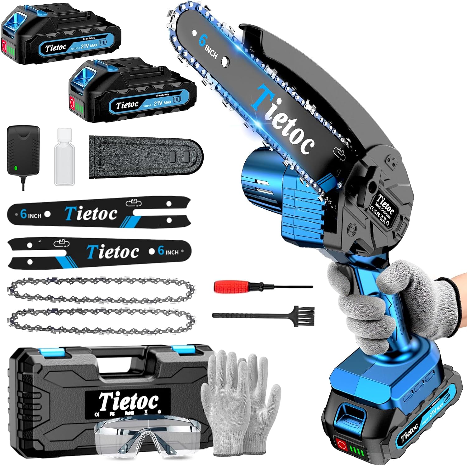 Mini Electric Chainsaw 6 Inch - Mini tronçonneuse, tronçonneuse sans fil de