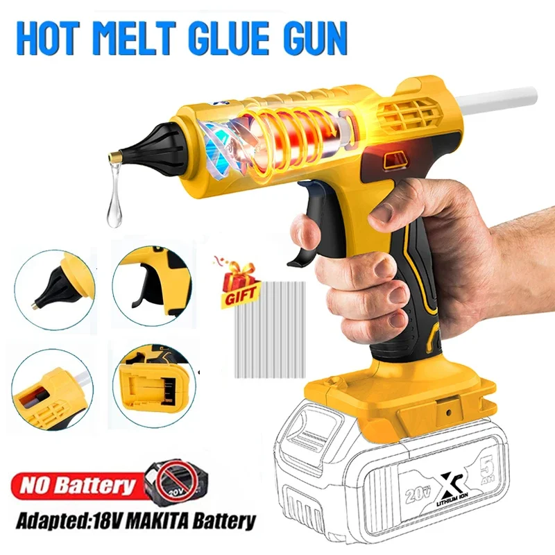 Hot Melt Glue Gun Cordless - Pistolet à colle chaude électrique portatif