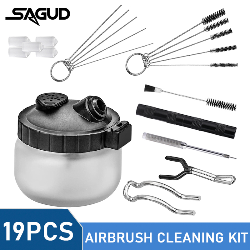 Airbrush Kit With Mini Compressor - Kit de nettoyage pour aérographe SAGUD