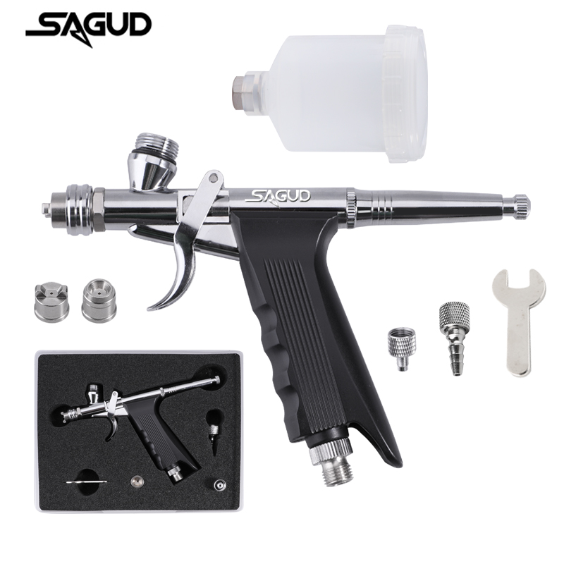 Airbrush Kit With Mini Compressor - Aérographe à alimentation par gravité, poignée