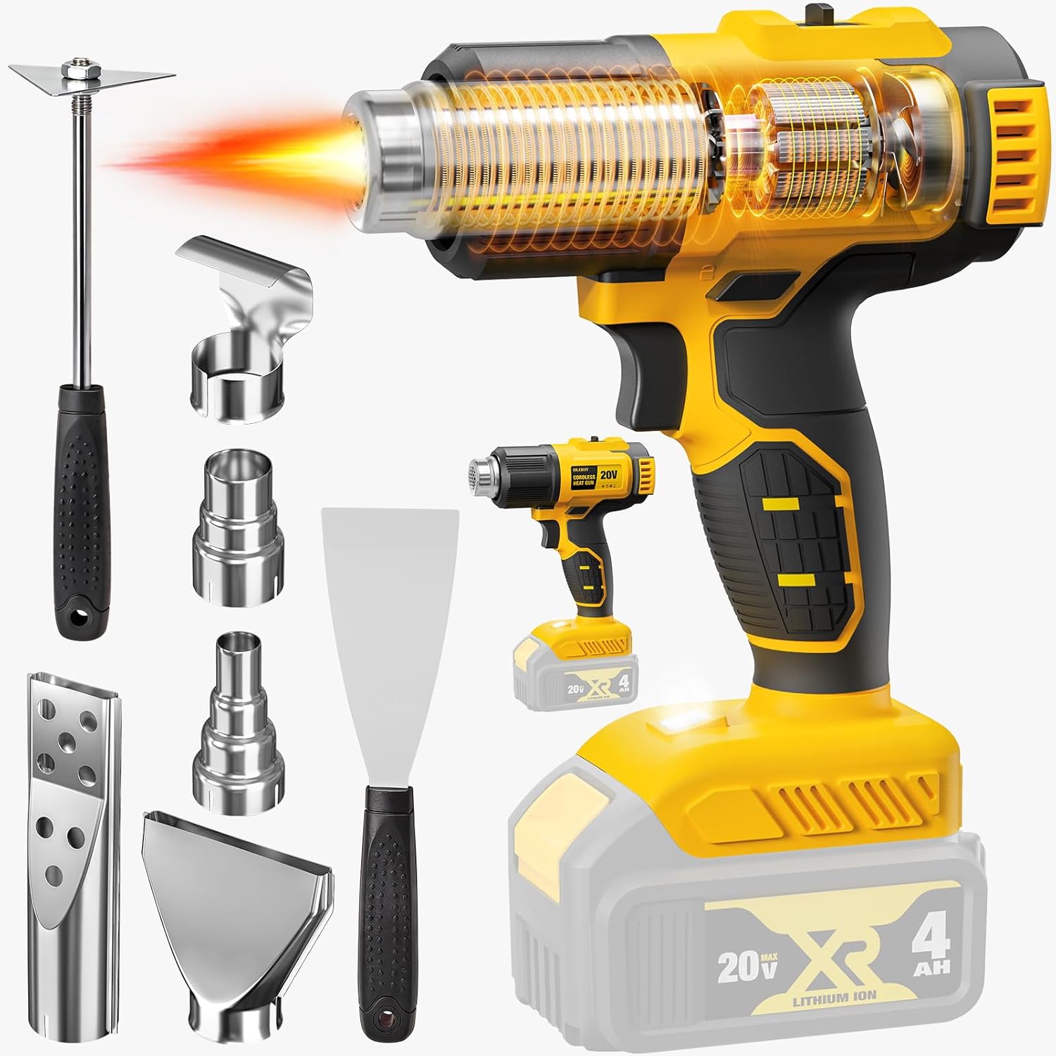 Cordless Heat Gun For Shrink Tubing - Pistolet thermique sans fil compatible avec