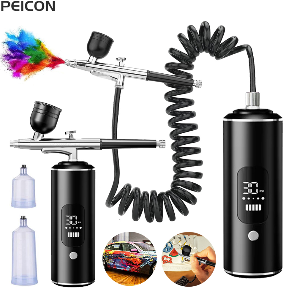 Aérographe avec compresseur Po - Airbrush Kit With Mini Compressor avis et prix