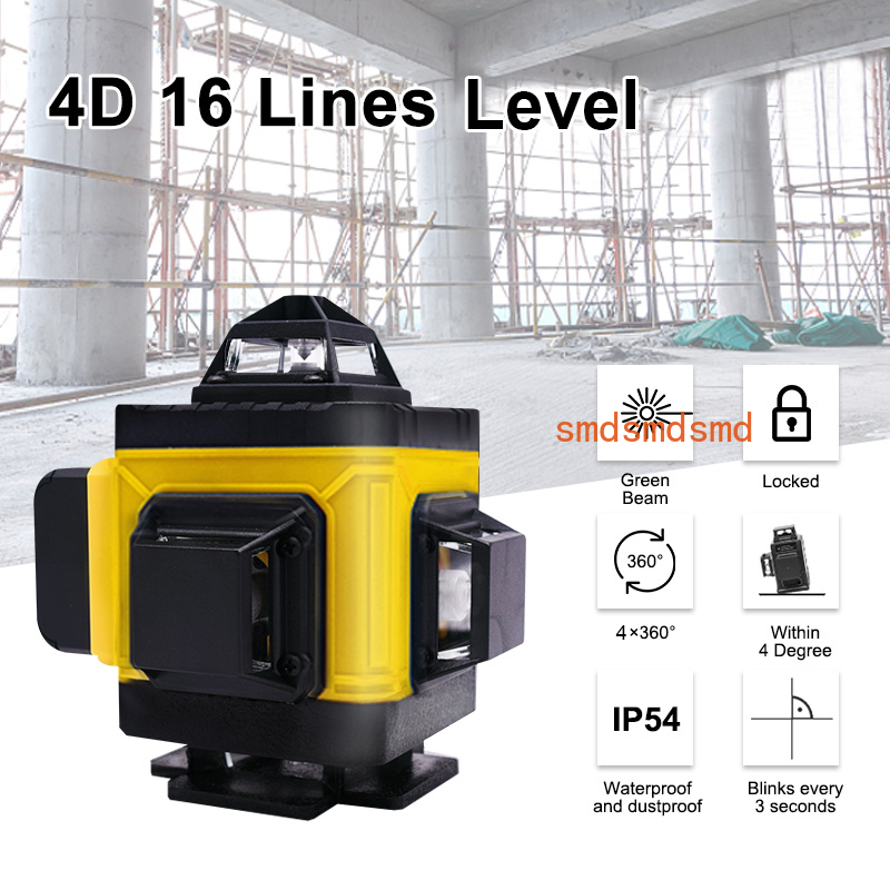 Niveau laser 4D 16 lignes, lig - Laser Level 16 Lines 4D Green avis et prix