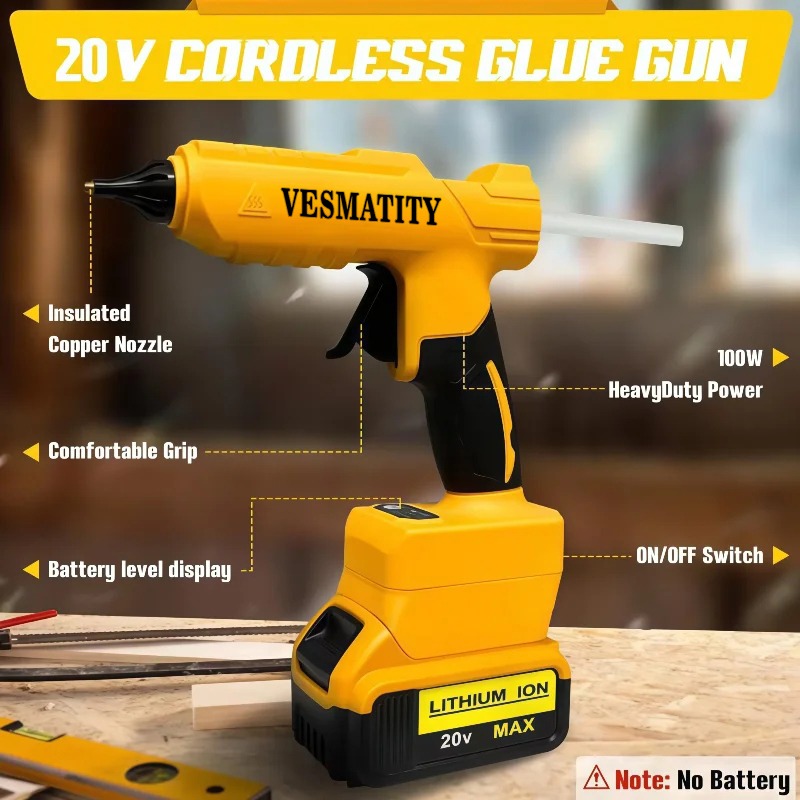 Pistolet à colle thermique éle - Hot Melt Glue Gun Cordless avis et prix