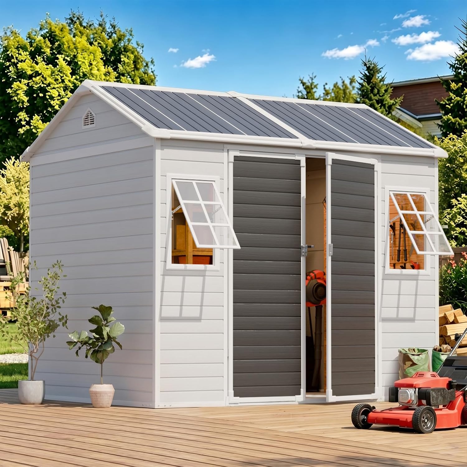 Abri de jardin en résine 8x6 p - Garden Tools avis et prix
