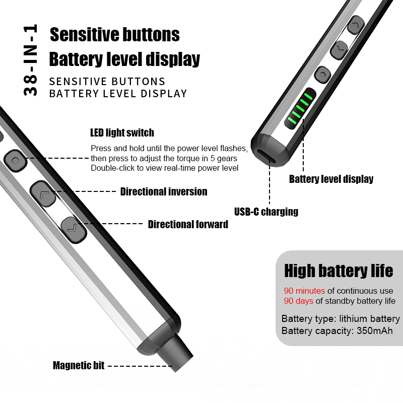 Jeu de tournevis électriques,  - Electric Screwdriver Rechargeable Usb avis et prix