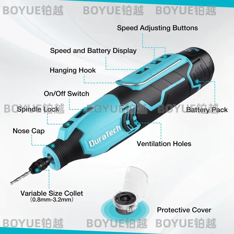 Outil rotatif sans fil 12V, 50 - Cordless Rotary Tool Kit Accessories avis et prix