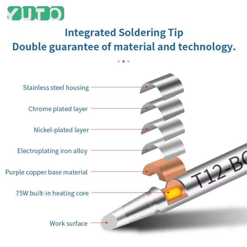 Lot de 10 pointes de fer à sou - Digital Soldering Station T12 avis et prix