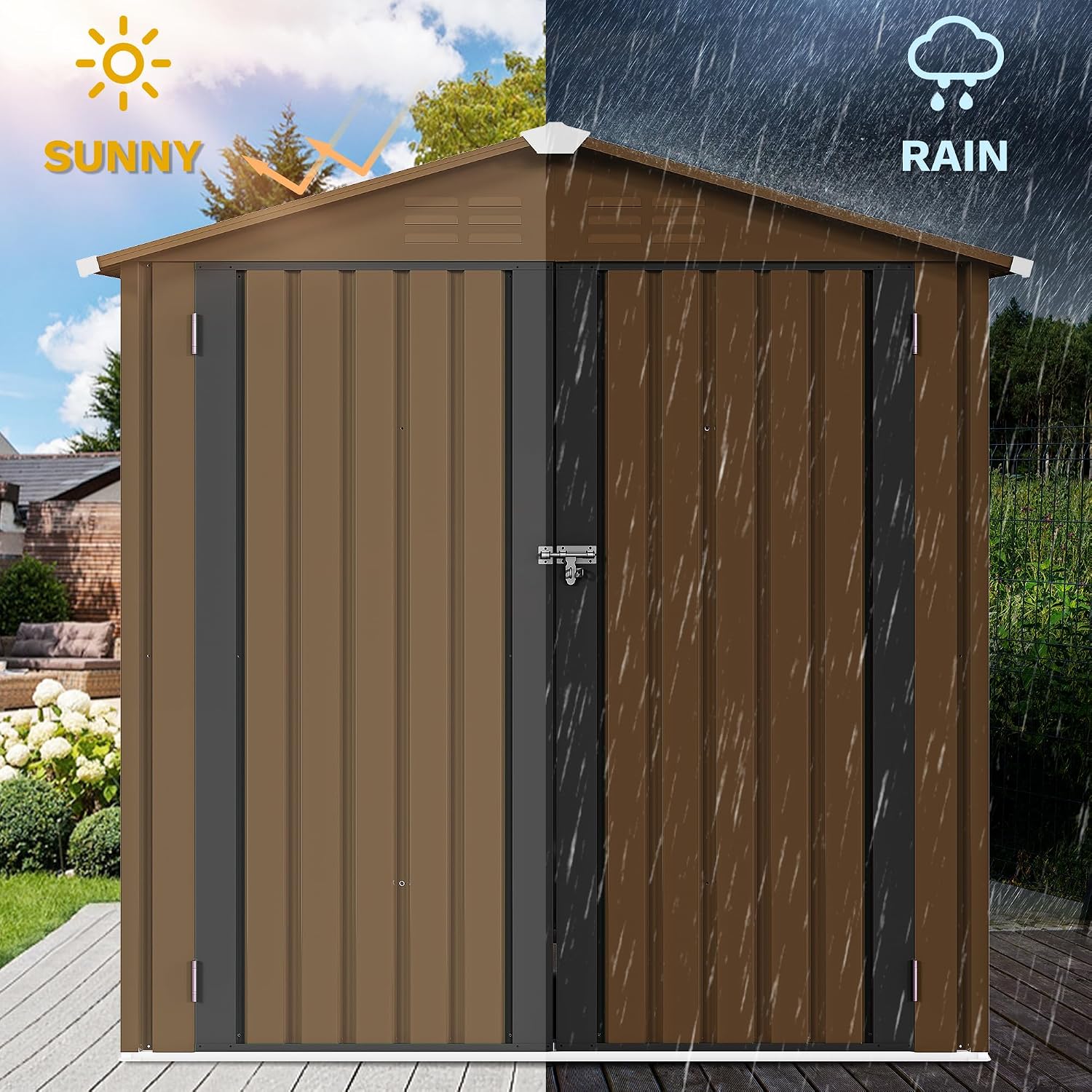 Abri de jardin métallique 6x4  - Garden Tools avis et prix