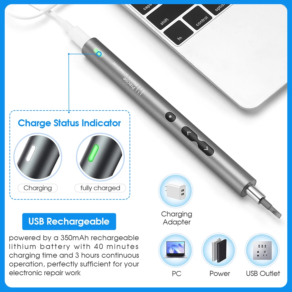 Jeu de tournevis électriques d - Electric Screwdriver Rechargeable Usb avis et prix
