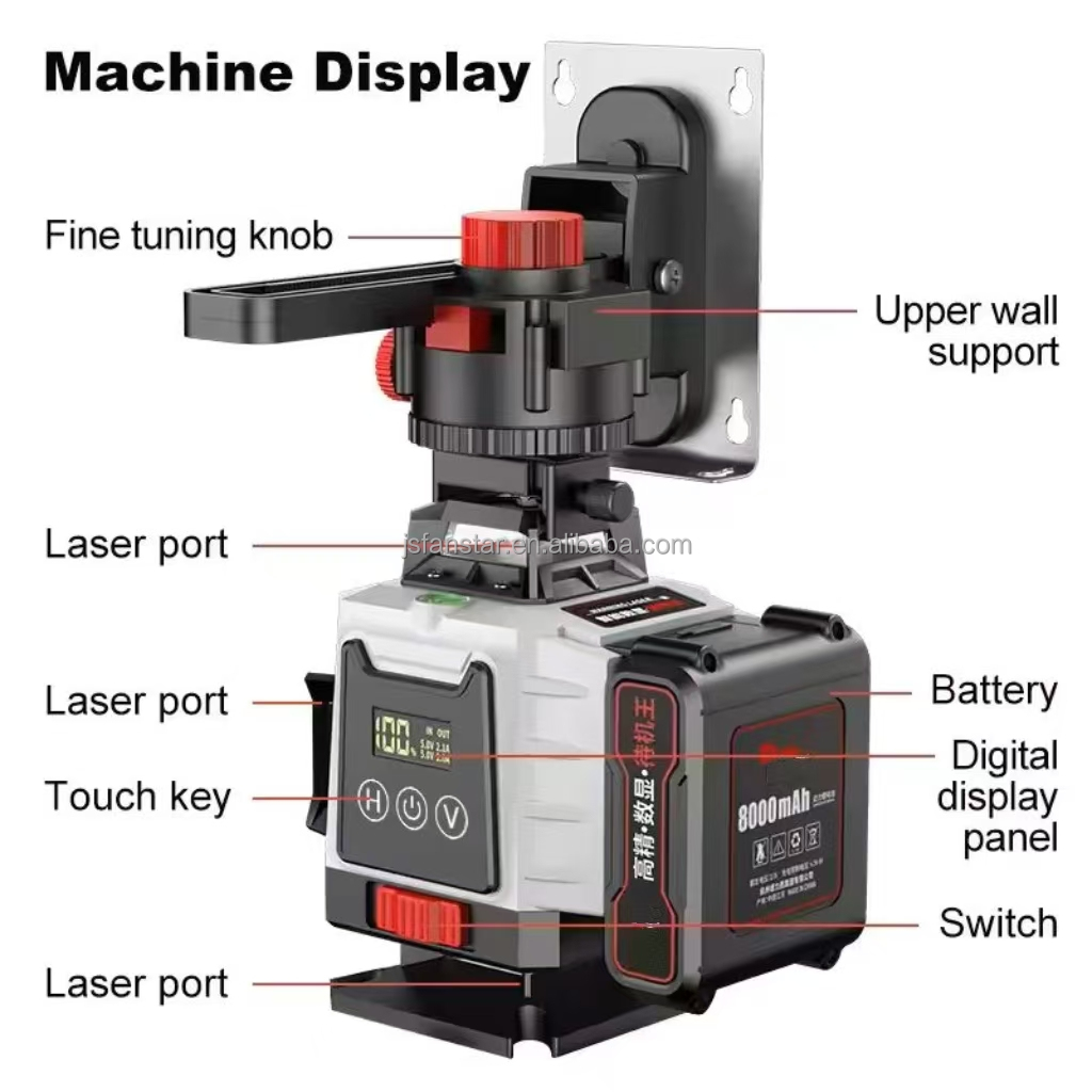 Niveau laser vert numérique AT - Laser Level 16 Lines 4D Green avis et prix