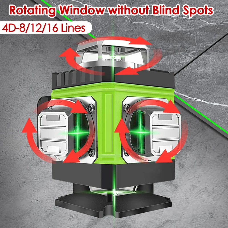 Niveau Laser 8/12/16 lignes 4D - Laser Level 16 Lines 4D Green avis et prix