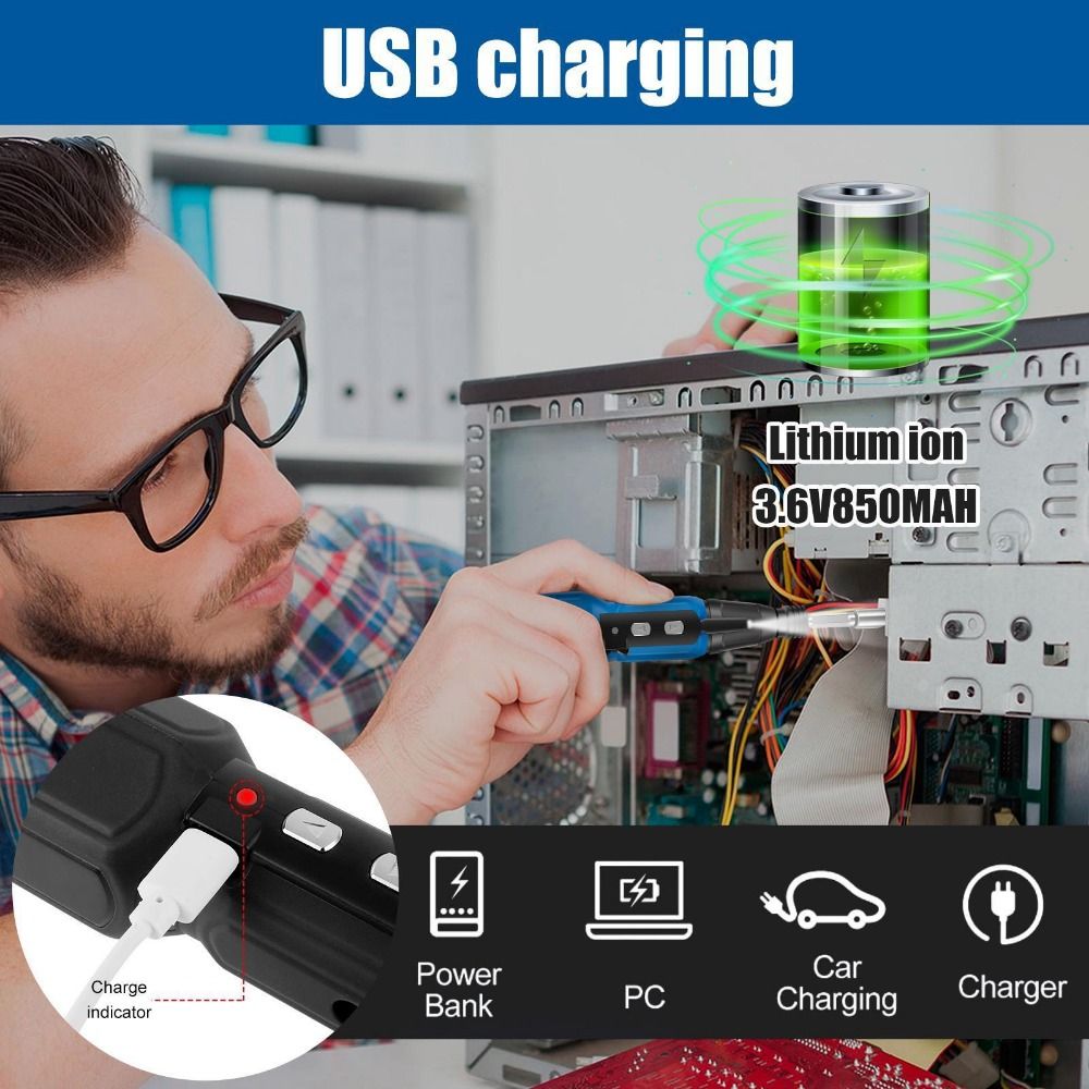 Tournevis électrique 3.6V avec - Electric Screwdriver Rechargeable Usb avis et prix