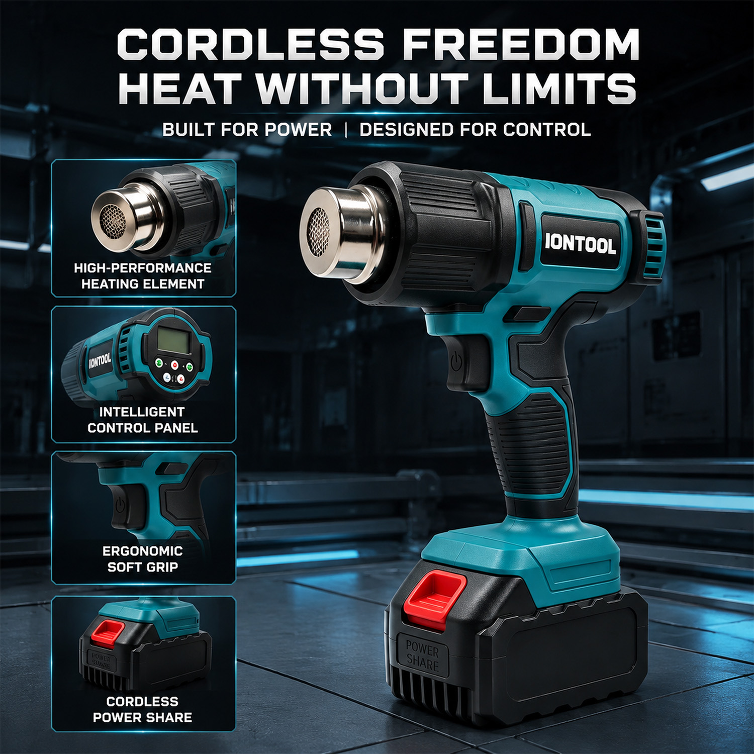 IONTOOL 550 ℃   Pistolet therm - Cordless Heat Gun For Shrink Tubing avis et prix