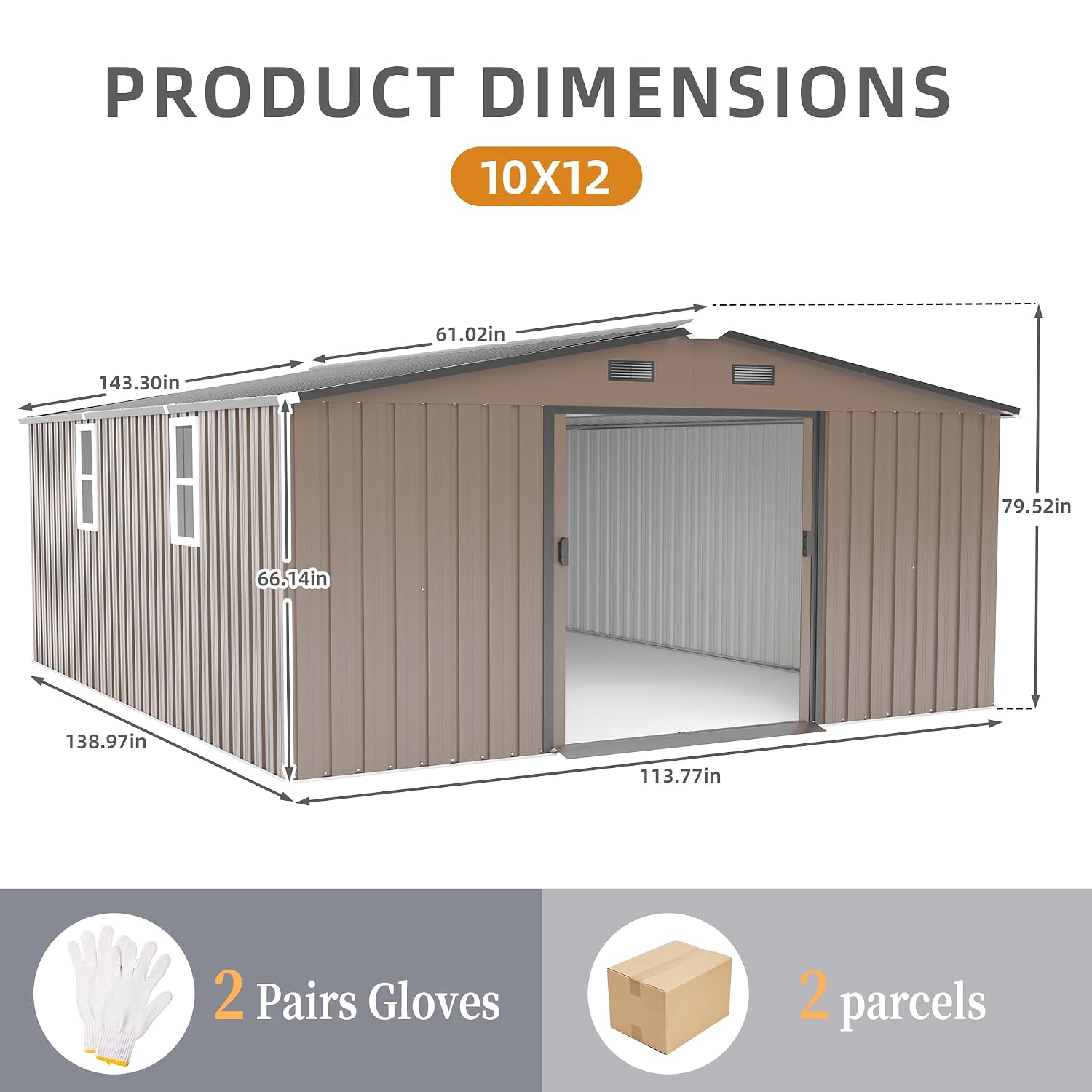 Abri de jardin en métal 10x12  - Garden Tools avis et prix