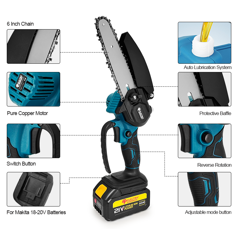Mini tronçonneuse électrique s - Mini Electric Chainsaw 6 Inch avis et prix