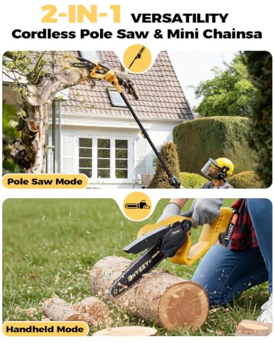 Scie à perche sans fil 2-en-1  - Mini Electric Chainsaw 6 Inch avis et prix