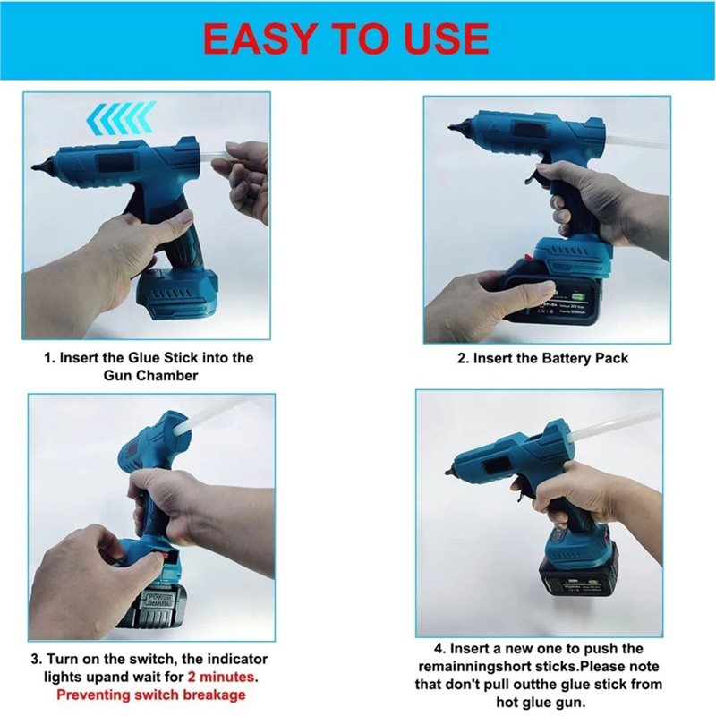 Pistolet à colle thermofusible - Hot Melt Glue Gun Cordless avis et prix