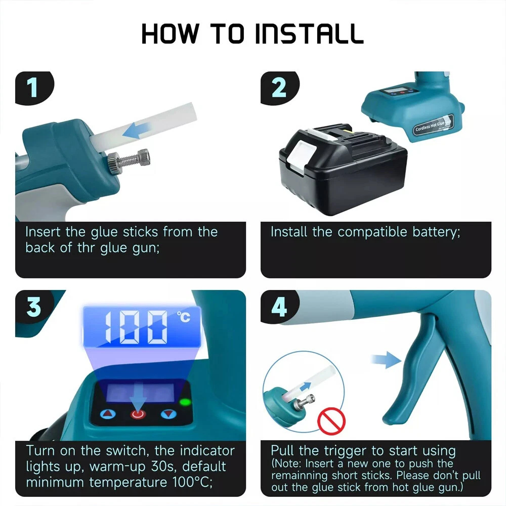 Le plus récent pistolet à coll - Hot Melt Glue Gun Cordless avis et prix