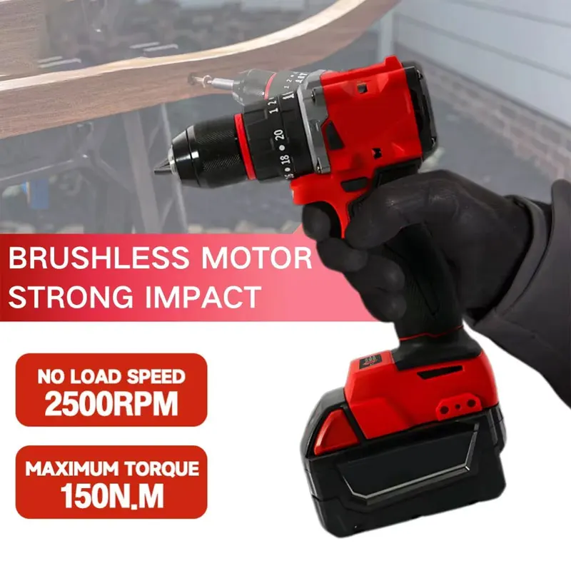 Petite perceuse à percussion é - Brushless Cordless Electric Drill 18V avis et prix