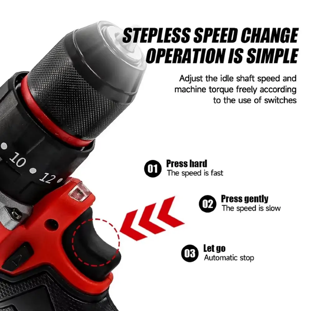 Petite perceuse à percussion é - Brushless Cordless Electric Drill 18V avis et prix