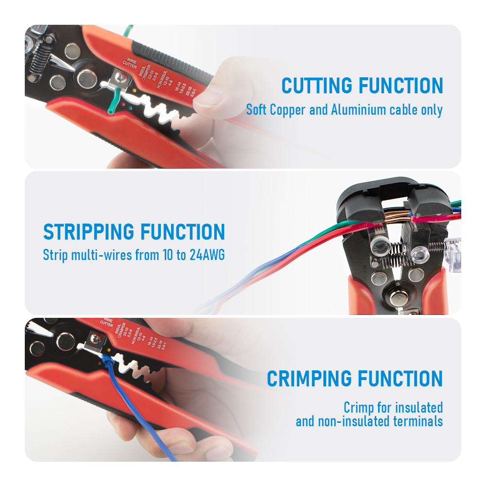 Pince à dénuder et à sertir au - Automatic Wire Stripper Cutter avis et prix