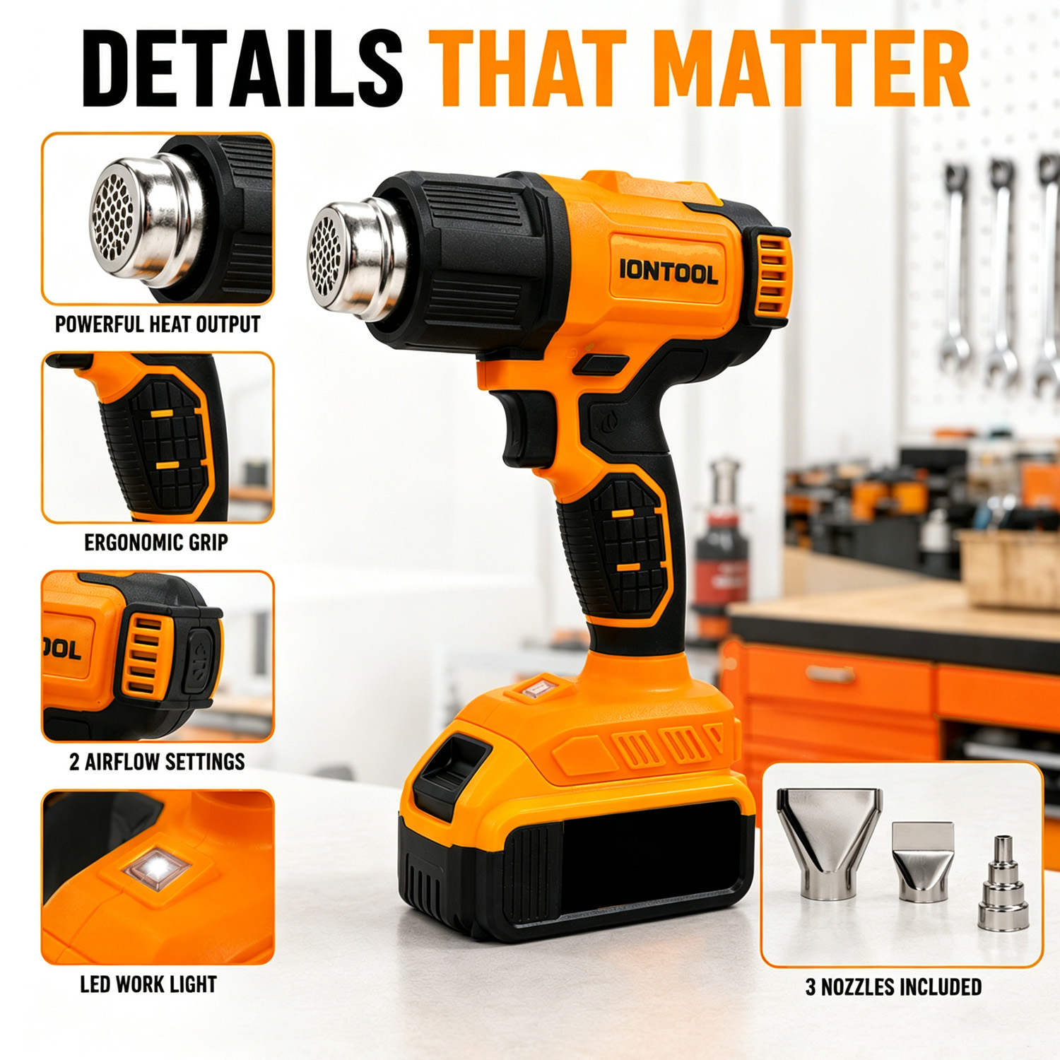 Pistolet thermique sans fil IO - Cordless Heat Gun For Shrink Tubing avis et prix