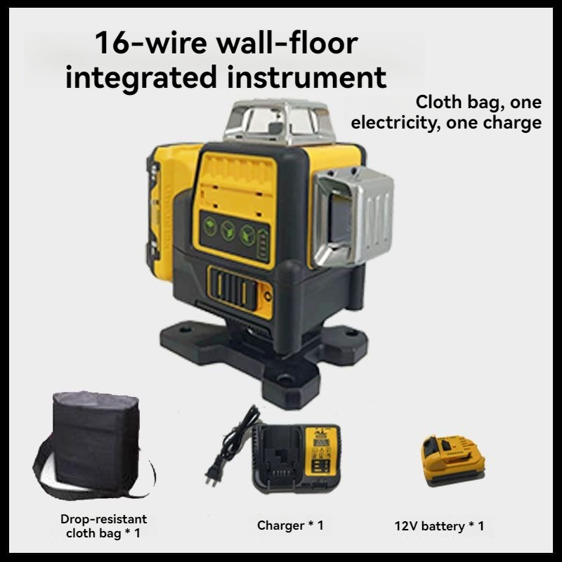 Niveau laser 4D avec 16 lignes - Laser Level 16 Lines 4D Green avis et prix