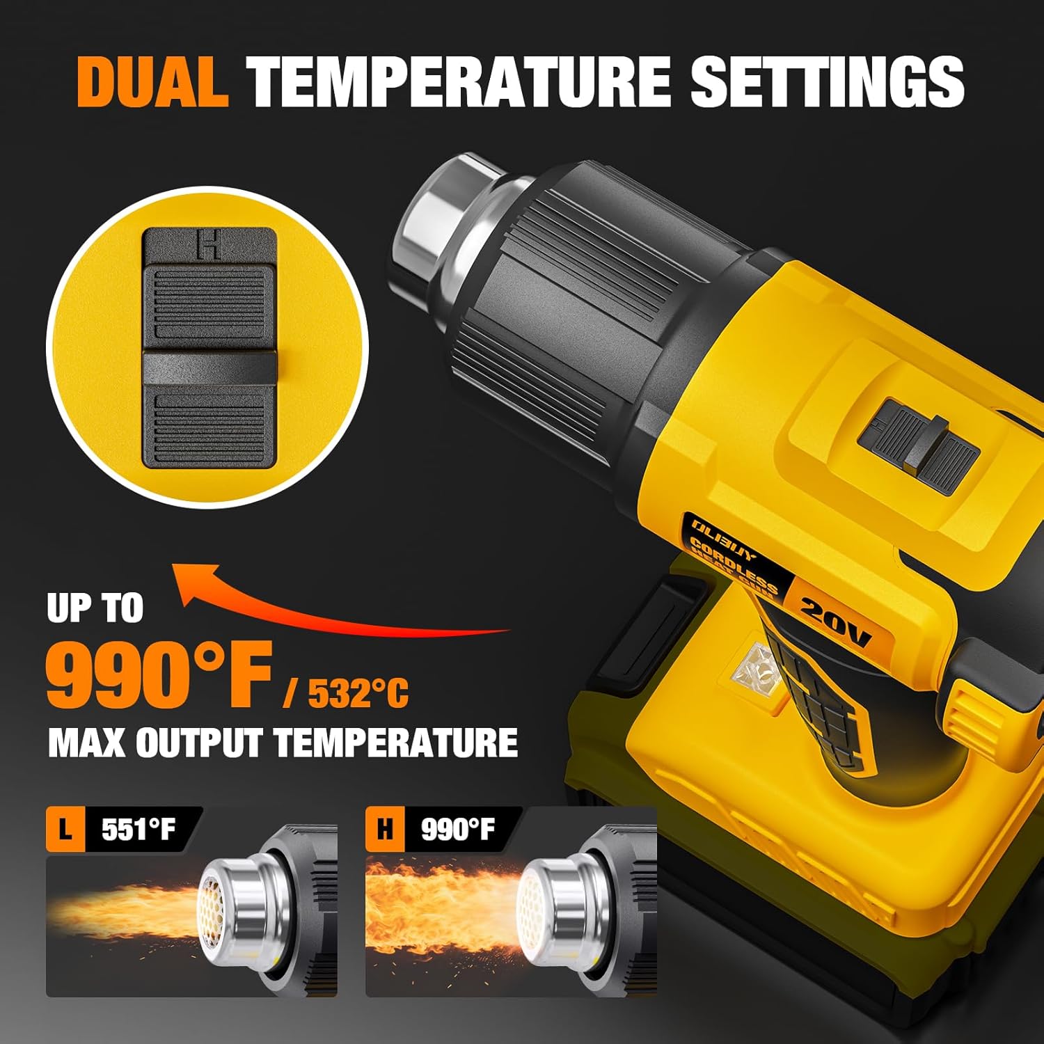 Pistolet thermique sans fil co - Cordless Heat Gun For Shrink Tubing avis et prix