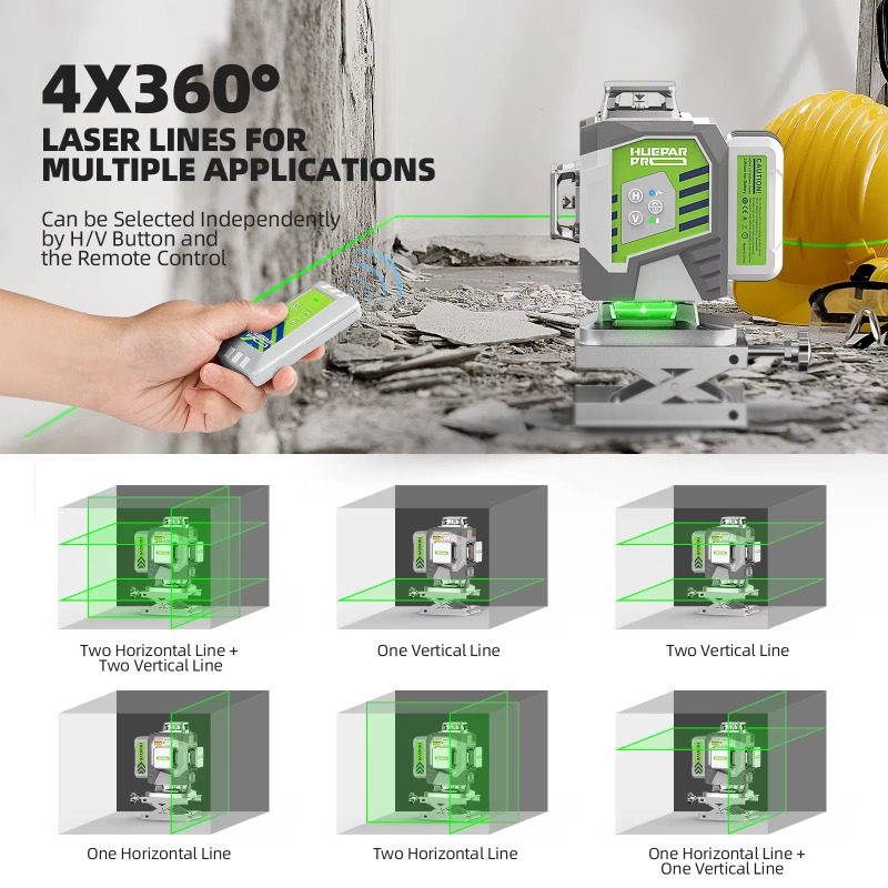 Huepar 2024 nouveau design 4D  - Laser Level 16 Lines 4D Green avis et prix